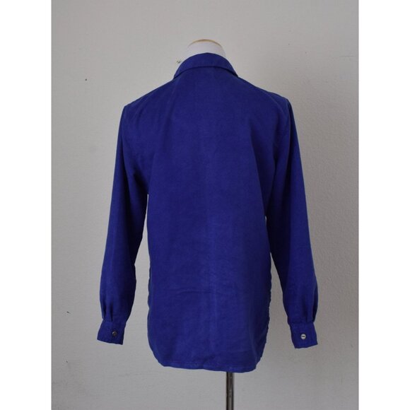 Vintage 90s Purple Polyester Shirt size 1 - Picture 3 of 10